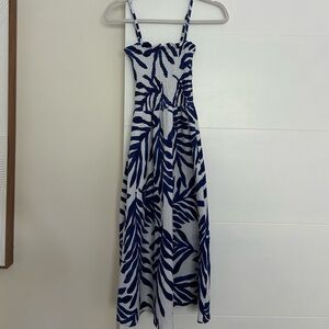 Blue and White Strappy Dress